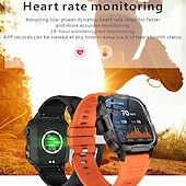 abordables Relojes inteligentes-Reloj inteligente LED para hombres llamada Bluetooth modo multi-deporte monitor de salud Android iOS