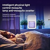 お買い得  電気蚊忌避剤-USB充電式電動蚊たたき – 充電式家庭用蚊殺しランプ、電気ショック付きハエ叩き