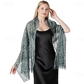 levne Šály a šátky-Retro Řvoucí 20s 20. léta 20. století šátek Wrap Přehozy přes ramena Velký Gatsby Buben dívka Třásně Pevná barva Dámské Karneval Svatební Večerní oslava Plesová maškaráda Dospělé Šátek