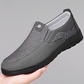 levne Pánské nazouváky a mokasíny-pánské hnědé ležérní slip-on boty se strukturovanou tkaninou, pohodlné a stylové pro každodenní nošení a kancelářské použití