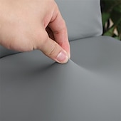 preiswerte Wasserdichte Abdeckung-Stretch-Stuhlbezüge für Computerstühle, wasserdicht, Kunstleder, geteilter Bürostuhlbezug, Gaming-Sessel, Sitzbezug, schmutzabweisend, abnehmbar
