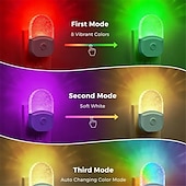 preiswerte Plug-in-Nachtlicht-Acrylförmiges LED-Nachtlicht, Dekoration für Wohnzimmer und Schlafzimmer, Licht mit Farbverlauf, Licht, Augenschutz ohne Flimmern, UK-US-EU-Netzstecker, 1 Stück