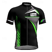 abordables Maillots pour hommes-Homme Maillot de cyclisme Géométrique Manche Courte Cyclisme T-shirt Maillot avec 3 poches arrière VTT Vélo tout terrain Séchage Rapide Design Anatomique Évacuation de l&#039;Humidité Respirant Des sports