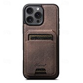 お買い得  iPhone用ケース-電話 ケース 用途 iPhone 16 Pro Max プラス iPhone 15 プロマックスプラス iPhone 14 13 12 Pro Max Plus バックカバー スタンド付き 取り外し可 磁石バックル レトロ風 TPU PUレザー
