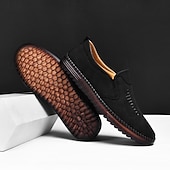 Χαμηλού Κόστους Slip-On Καθημερινά Παπούτσια-ανδρικά μπεζ σουέτ slip-on loafers – χειροποίητα casual παπούτσια μοκασίν για καθημερινή χρήση