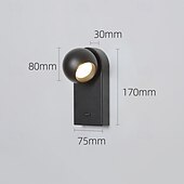 economico Luci da parete-Al Coperto LED Lampade da parete per interni Camera da letto Ufficio Metallo Luce a muro 110-240 V 7 W