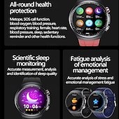 abordables Montres connectées-iMosi ET488 Montre intelligente 1.43 pouce Smartwatch Montre Connectée Bluetooth ECG+PPG Surveillance de la température Podomètre Compatible avec Android iOS Femmes Hommes Appels Mains Libres Étanche