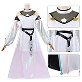 olcso Anime kosztümök-Genshin hatás Igen Miko Anime Szerepjáték Jelmezek Felszerelések Szerepjáték Parókák Cosplay öltönyök Szerepjáték Parókák Farsang Álarcos mulatság Teljesítmény Parti Kabát Ruha Még több kiegészítő