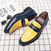 abordables Chaussures sans lacets &amp; mocassins-mocassins en similicuir rouge et blanc pour hommes - chaussures habillées bicolores élégantes pour les affaires et les événements spéciaux