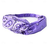 economico Abbigliamento da casa-Fasce per testa bohemien elastiche con motivo paisley fasce per capelli in poliestere traspirante per danza hip hop e sport fasce rinfrescanti per sport abbigliamento casual tessuto assorbente