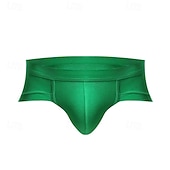 お買い得  メンズのボクサーパンツ-男性用 １枚 ベーシックパンティー ブリーフ パッチワーク ポリエステル 高通気性 ソフト 快適 平織り ミッドライズ ライトピンク ブラック