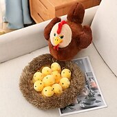 levne Party Supplies-11,41in labutí kuřátko rodinná plyšová hračka kuře matka labuť plyšové panenky realistická zvířata plyšová panenka s hnízdem děti vánoční dárek