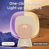 お買い得  バグザッパー-静音粘着蚊取りランプ アンビエントライト ワイヤレス充電スタンド 時計 1200mAh
