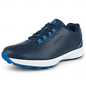 preiswerte Herren Golfschuhe-Herren Performance Golf Sneaker in Weiß mit roten Schnürsenkeln, atmungsaktive Mikrofaser, ideal für Amateurgolfer