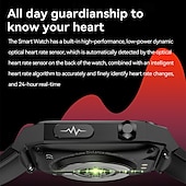 tanie Smartwatche-E500 Smart Watch 1.92 cala Smartwatch Fitness Biegowy Zegarek Bluetooth ECG+PPG Monitorowanie temperatury Krokowiec Kompatybilny z Android iOS Kobiety Mężczyźni Długi czas pracy wodoodporny IP67
