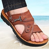 billiga Semester Sandaler-snygga sandaler för män med spänne och slitstark sula, lämpliga för sommarevenemang och dagligt bruk