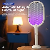 cheap Electric Mosquito Repellers-Handheld Electric Mosquito Swatter – Rechargeable Fly Zapper Racket for Indoor Household Insect Control