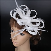 preiswerte Faszinator-Kopfstück Federn Sinamay Hochzeit Abendgesellschaft Elegant Hochzeit Mit Feder Kopfschmuck Kopfbedeckung