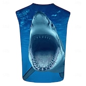  Ανδρικά Καρχαρίας Μπλουζάκι Κοντομάνικο Κοντομάνικη μπλούζα 3D εκτύπωση Στρογγυλή Ψηλή Λαιμόκοψη Πουκάμισο Μοντέρνα Διακοπές Δρόμος Causal Θαλασσί Καλοκαίρι Άνοιξη Ρούχα Τ M L XL XXL XXXL