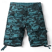 economico Classico-Per uomo Pantaloncini cargo Pantaloncini mimetici Shorts Pantaloncini Estivi Multi-tasche Tasca con Patta Semplice Mimetico Comodità Indossabile Lunghezza al ginocchio All&#039;aperto Sport Quotidiano