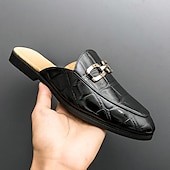 billiga Tillfällig-lackmockasiner för män - sofistikerad slip-on med metallspänne för affärs- och fritidskläder