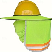 cheap Sun Protection-2-piece Reflective Sun Hat and Necksuit Set High-visibility Full-edge Mesh Fabric Polyester Neck Protector With Headband Mask Hand-washed Outdoor Gear