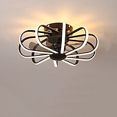 olcso Tompítható mennyezeti lámpák-10-Light 60 cm Tompítható Mennyezeti ventilátor Fém Szilikagél Modern Skandináv stílus 220-240 V