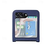 cheap Samsung Cases-Phone Case For Samsung Galaxy Z Flip 7 Z Flip 6 Z Flip 5 Z Flip 4 Back Cover Magnetic Support Wireless Charging Card Slot Retro TPU PU Leather