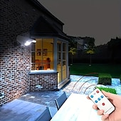 ieftine Aplice de Exterior-1 buc led lumini exterioare cu senzor de mișcare reflector solar 77 de margele cu telecomandă verandă garaj curte gradină instalație de iluminat convenabilă