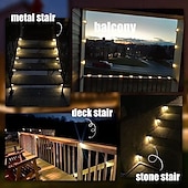 Недорогие Уличные светильники-5 шт. наружный солнечный светильник для террасы, балкона, двора, ступеней, садовой дорожки, ограждения, освещение для свадьбы, фестиваля, вечеринки, кемпинга, теплый белый цветной свет