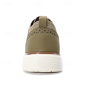 cheap Men&#039;s Sneakers-Men&#039;s Breathable Knit Brogue Sneakers - Casual Lace-Up Lightweight Shoes for Daily Wear &amp; Walking