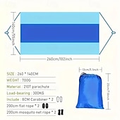 abordables Protection Solaire-1 hamac de camping en nylon robuste avec moustiquaire - anti-insectes solaire auto-respirant comprenant une ceinture d&#039;arbre et un sac de voyage d&#039;aventure en plein air portable