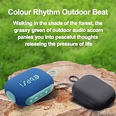 abordables Altavoces-Altavoces Bluetooth portátiles con sonido envolvente 360 para ciclismo y deportes al aire libre, mini subwoofer inalámbrico impermeable para coche, batería de larga duración