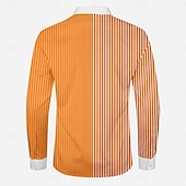 abordables Chemises habillées pour hommes-Homme Chemise Chemises imprimées Plaid Vacances Plein Air Violet Bleu Roi Orange manche longue Col rabattu Printemps été Vêtement Tenue Imprimer