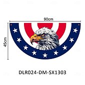 abordables Drapeaux et banderoles de jardin-Drapeau festif américain du 4 juillet 3 x 1,5 ft drapeau en fanion non plissé Drapeau en polyester pour décorations de vacances en extérieur Accroche patriotique pour le jour du souvenir