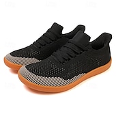 billiga Vardagssneakers-barfota vardagssneakers för män - modern svart, andningsbar mesh, komfortsula - lämplig för dagligt bruk och lätta sporter