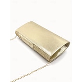cheap Handbags-Handbag leatherette Wedding Evening Party Elegant Wedding With Pure Color Evening Handbag