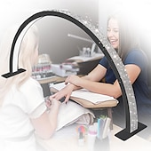 baratos abajur-Luz de meia lua para mesa de unha, lâmpada de arco de unha de 21,5 pol./29,5 pol. 39 W com controle de fio/remoto, luzes de tecnologia de unhas de 3 modos de cor, lâmpadas brilhantes, para