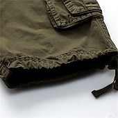 baratos Clássico-Homens Bermuda Cargo Calção Shorts de verão Bolso multi Bolso com aba Tecido Conforto Vestível Comprimento do joelho Ao ar livre Esporte Diário Moda Casual Preto Vinho