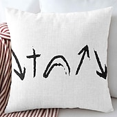 billige Ferieputetrekk-Påsk Jesus Dekorative Kasteputer Deksel 1PC Myk Firkantet Sofapute Trekk Putevar Soverom Stue Sofa Stol Svart Blå