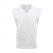 economico Canotte da palestra-Per uomo Canotta Maglietta smanicata Canottiera Maglietta senza maniche Senza Maniche Scollo a V Estate Semplice Moda Designer Essenziale Classico Vacanza Streetwear Uscire Nero Bianco Blu marino