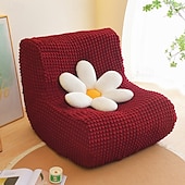 baratos Capa do sofá futon.-1pc capa elástica para sofá de chão sem braços capa para sofá preguiçoso relax seersucker capa elástica para sofá único capa de almofada para sala de estar casa