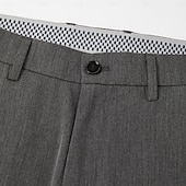 cheap Men's Elite Pants-Men's Dress Pants Solid Color Wearable No-Iron Full Length Formal Wedding Party Elegant Fashion Black Grey Micro-elastic