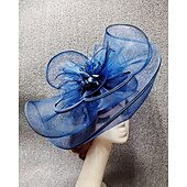 baratos Chapéus e Fascinators-Chapéu de Velo com Fascinators para Casamento Corrida de Cavalos com Cabeça de Pena