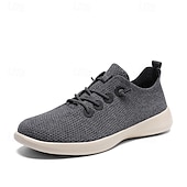 baratos Ténis para Homem-tênis de malha leve e respirável masculino - calçados casuais para caminhada com cadarço para uso diário e viagens