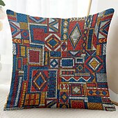 levne Vintage styl-Vintage etnický dekorační povlak na polštář 1PC měkký čtvercový polštář na pohovku povlak na polštář do ložnice obývacího pokoje na pohovku židli