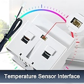 abordables Testeurs et détecteurs-Tuya WiFi 8 en 1 Compteur d&#039;énergie Écran couleur 2P Multifonction AC Compteur d&#039;énergie Téléphone portable Contrôle à distance par application 170-270 V/63 A