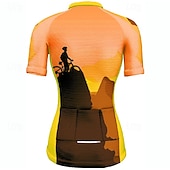 cheap Women's Jerseys-Women's Cycling Jersey Graphic Short Sleeve Bike Tee Tshirt Jersey with 3 Rear Pockets Mountain Bike MTB Quick Dry Anatomic Design Wicking Breathable Sports Blue Fuchsia Orange Clothing Apparel