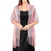 abordables enveloppes d&#039;invité de mariage-Écharpe Femme Élégant Sans manches Polyester Boléros de Mariage Avec Couleur unie Pour Soirée Printemps &amp; Été