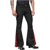 abordables Fondos-Retro Antiguo Años 60 Hippie Pantalones Los pantalones de campana Hippie Brillantes Brillante Hombre Víspera de Todos los Santos Carnaval Mascarada Fiesta y Noche Festival de Música Desfile del